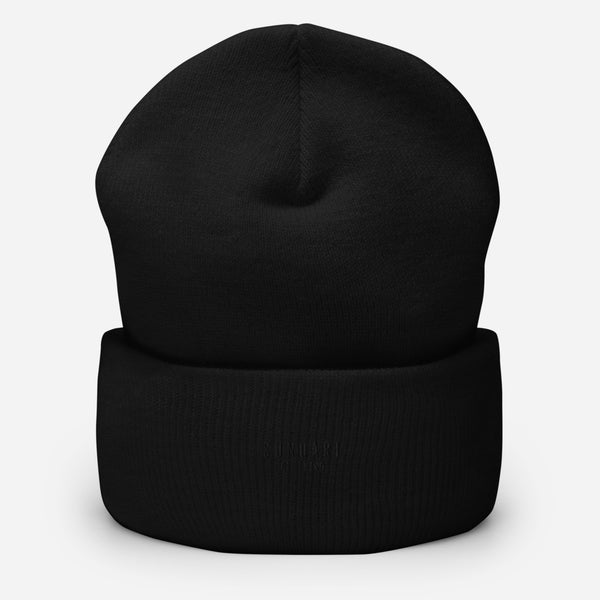 Cuffed Beanie with Black Title