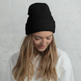 Cuffed Beanie with Black Title