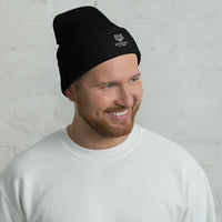 Cuffed Beanie with full logo in white