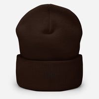 Cuffed Beanie with Black Title