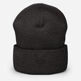 Cuffed Beanie with Black Title