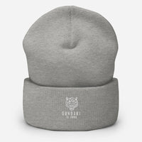 Cuffed Beanie with full logo in white