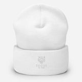 Cuffed Beanie with full logo in white