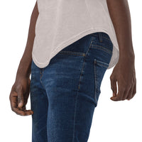 Men's Curved Hem T-Shirt with Split Logo