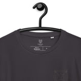 Unisex organic cotton t-shirt with split logo
