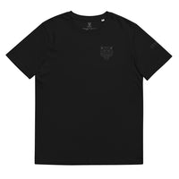Unisex organic cotton t-shirt with split logo