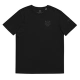 Unisex organic cotton t-shirt with split logo