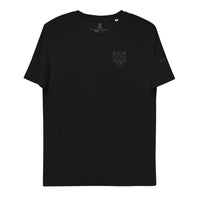 Unisex organic cotton t-shirt with split logo