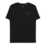 Unisex organic cotton t-shirt with split logo