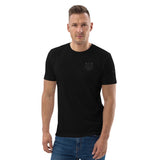 Unisex organic cotton t-shirt with split logo