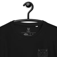 Unisex organic cotton t-shirt with split logo