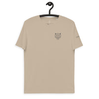 Unisex organic cotton t-shirt with split logo