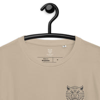 Unisex organic cotton t-shirt with split logo
