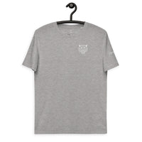 Unisex organic cotton t-shirt with white split logo