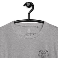 Unisex organic cotton t-shirt with split logo