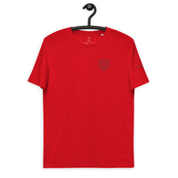 Unisex organic cotton t-shirt with split logo