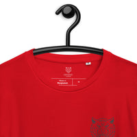 Unisex organic cotton t-shirt with split logo