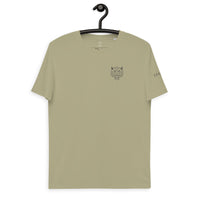 Unisex organic cotton t-shirt with split logo