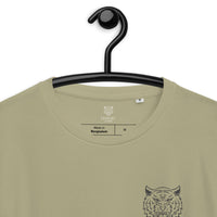 Unisex organic cotton t-shirt with split logo