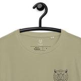 Unisex organic cotton t-shirt with split logo