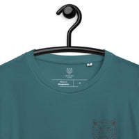 Unisex organic cotton t-shirt with split logo