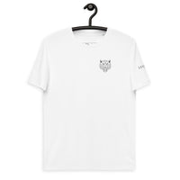 Unisex organic cotton t-shirt with split logo