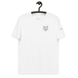 Unisex organic cotton t-shirt with split logo