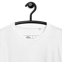 Unisex organic cotton t-shirt with White Logo