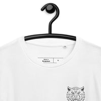 Unisex organic cotton t-shirt with split logo