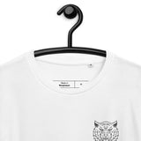 Unisex organic cotton t-shirt with split logo
